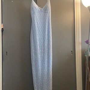 Windsor Light Blue Sequin Maxi Dress